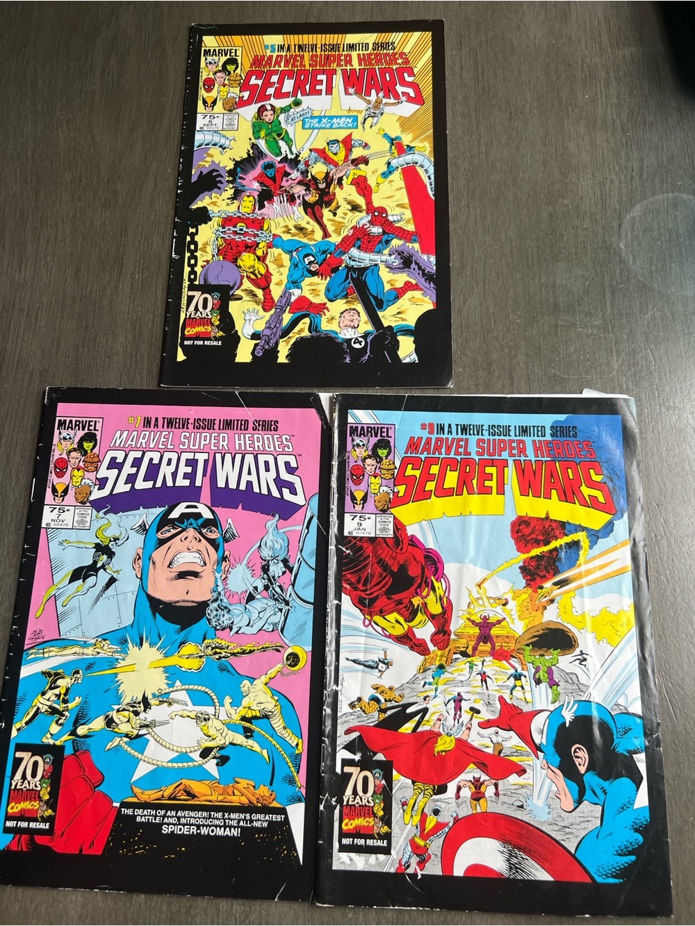Marvel Secret Wars #5 #7 #9 Hasbro Comic Pack Reprint Lot 70 Years Variant 2009